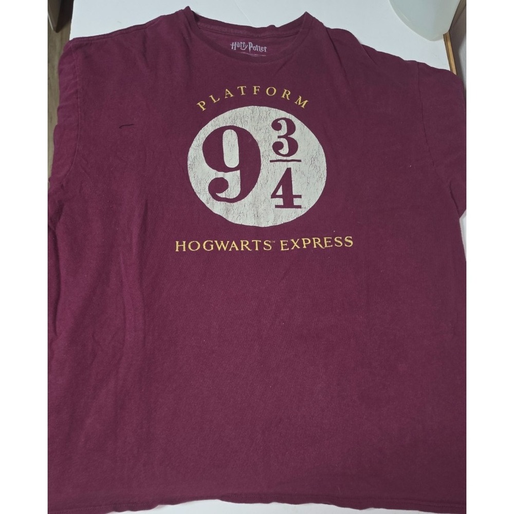Harry Potter Platform 9 3/4 Hogwarts Express Shirt Mens 2XL Maroon